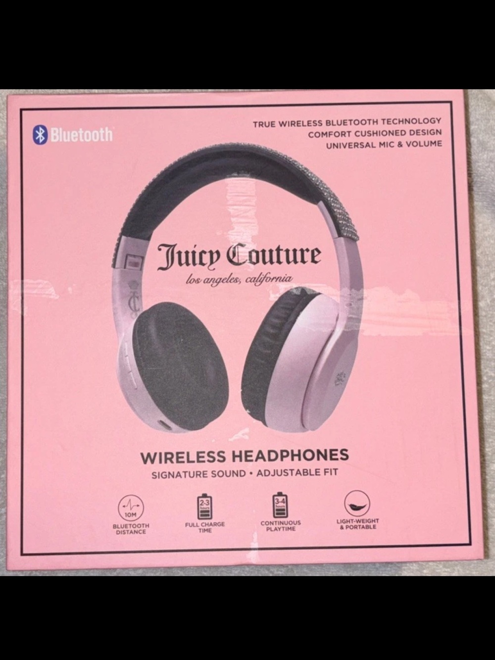 Juicy Couture Over-Ear Wireless Headphones - Light Pink